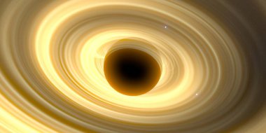 Soyut arka plan sanatı. Siyah arka planda neon halkalar. Uzay temalı sanatsal dijital arkaplan.