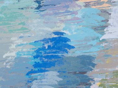 Soyut arka plan sanatı. 2D çizim. Etkileyici yağlı boya resim. Tuvalde fırça darbeleri. Modern sanat. Çok renkli arkaplan. Çağdaş sanat. İfade. Sanatsal dijital palet.