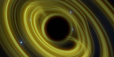 Soyut arka plan sanatı. Siyah arka planda neon halkalar. Uzay temalı sanatsal dijital arkaplan.