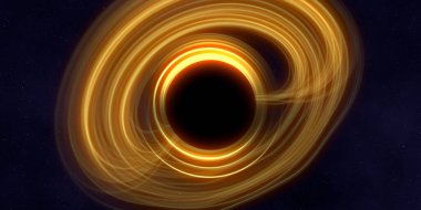 Soyut arka plan sanatı. Siyah arka planda neon halkalar. Uzay temalı sanatsal dijital arkaplan.