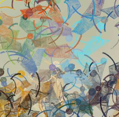 Soyut arka plan sanatı. 2D çizim. Etkileyici yağlı boya resim. Tuvalde fırça darbeleri. Modern sanat. Çok renkli arkaplan. Çağdaş sanat. İfade. Sanatsal dijital palet.