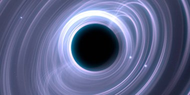 Soyut arka plan sanatı. Karanlık arka planda neon çember. Uzay temalı sanatsal dijital arkaplan.