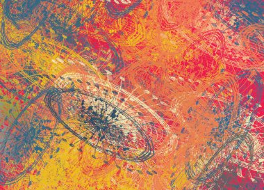 Soyut arka plan sanatı. 2D çizim. Etkileyici yağlı boya resim. Tuvalde fırça darbeleri. Modern sanat. Çok renkli arkaplan. Çağdaş sanat. İfade. Sanatsal dijital palet.