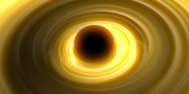 Soyut arka plan sanatı. Siyah arka planda neon halkalar. Uzay temalı sanatsal dijital arkaplan.