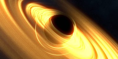 Soyut arka plan sanatı. Karanlık arka planda neon çember. Uzay temalı sanatsal dijital arkaplan.