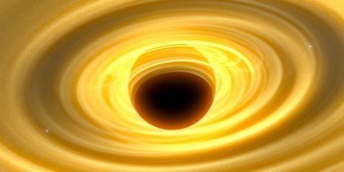 Soyut arka plan sanatı. Siyah arka planda neon halkalar. Uzay temalı sanatsal dijital arkaplan.