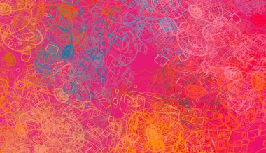 Soyut arka plan sanatı. 2D çizim. Etkileyici yağlı boya resim. Tuvalde fırça darbeleri. Modern sanat. Çok renkli arkaplan. Çağdaş sanat. İfade. Sanatsal dijital palet.