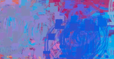 Soyut arka plan sanatı. 2D çizim. Etkileyici yağlı boya resim. Tuvalde fırça darbeleri. Modern sanat. Çok renkli arkaplan. Çağdaş sanat. İfade. Sanatsal dijital palet.