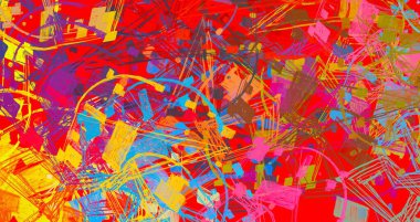 Soyut arka plan sanatı. 2D çizim. Etkileyici yağlı boya resim. Tuvalde fırça darbeleri. Modern sanat. Çok renkli arkaplan. Çağdaş sanat. İfade. Sanatsal dijital palet.