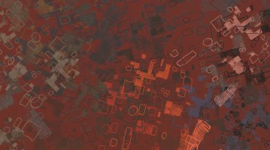 Soyut arka plan sanatı. 2D çizim. Etkileyici yağlı boya resim. Tuvalde fırça darbeleri. Modern sanat. Çok renkli arkaplan. Çağdaş sanat. İfade. Sanatsal dijital palet.