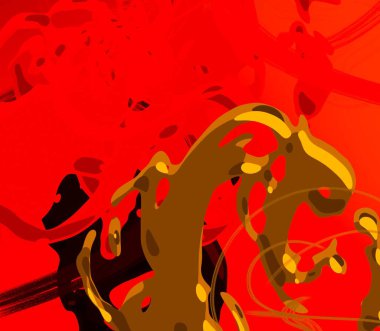 Soyut arka plan sanatı. 3 boyutlu illüstrasyon. Tuvalde fırça darbeleri. Çok renkli arkaplan. Çağdaş sanat. Sanatsal dijital palet.