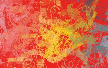 Soyut arka plan sanatı. 2D çizim. Etkileyici yağlı boya resim. Tuvalde fırça darbeleri. Modern sanat. Çok renkli arkaplan. Çağdaş sanat. İfade. Sanatsal dijital palet.