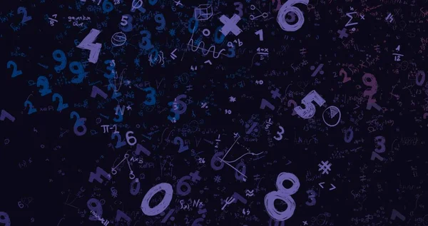 Matematica Illustrazione Sfondo Astratto Con Numeri Copiare Spazio — Foto Stock