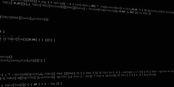 Programovací Kód Vývojáře Softwaru Abstraktní Moderní Skript Virtuálního Počítače Práce — Stock fotografie