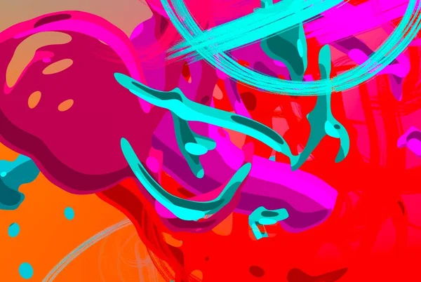 Arte Fundo Abstrata Ilustração Cenário Multicolorido Arte Contemporânea Paleta Digital — Fotografia de Stock