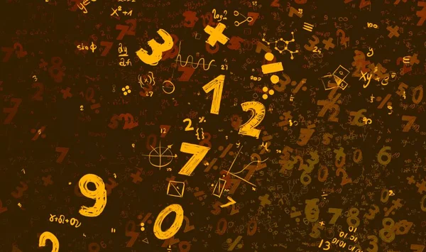 Math Ilustración Abstract Background Numbers Copy Space — Foto de Stock