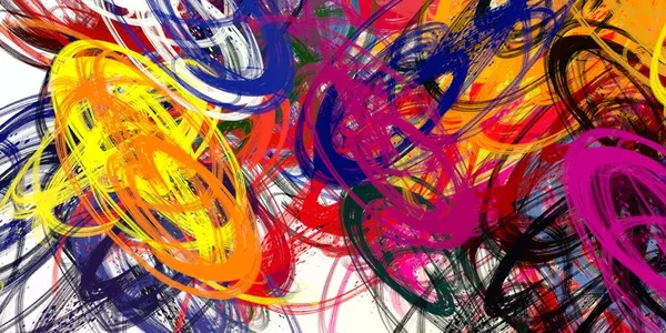 Arte Fondo Abstracto Ilustración Pintura Óleo Expresiva Pinceladas Sobre Lienzo — Foto de Stock