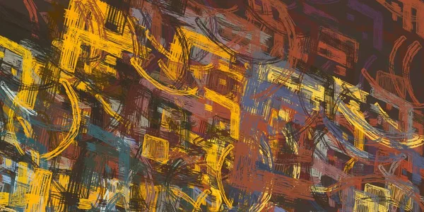 Abstracte Achtergrondkunst Illustratie Expressieve Olieverf Penseelstreken Doek Moderne Kunst Meerkleurige — Stockfoto