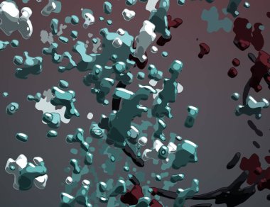 Soyut arka plan sanatı. 3 boyutlu illüstrasyon. Tuvalde fırça darbeleri. Çok renkli arkaplan. Çağdaş sanat. Sanatsal dijital palet.