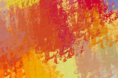 Soyut arka plan sanatı. 2D çizim. Etkileyici yağlı boya resim. Tuvalde fırça darbeleri. Modern sanat. Çok renkli arkaplan. Çağdaş sanat. İfade. Sanatsal dijital palet.