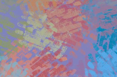 Soyut arka plan sanatı. 2D çizim. Etkileyici yağlı boya resim. Tuvalde fırça darbeleri. Modern sanat. Çok renkli arkaplan. Çağdaş sanat. İfade. Sanatsal dijital palet.