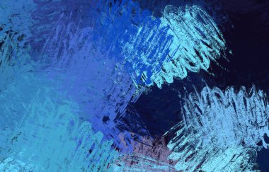 Soyut arka plan sanatı. 2D çizim. Etkileyici yağlı boya resim. Tuvalde fırça darbeleri. Modern sanat. Çok renkli arkaplan. Çağdaş sanat. İfade. Sanatsal dijital palet.