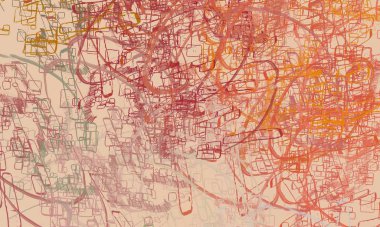 Soyut arka plan sanatı. 2D çizim. Etkileyici yağlı boya resim. Tuvalde fırça darbeleri. Modern sanat. Çok renkli arkaplan. Çağdaş sanat. İfade. Sanatsal dijital palet.