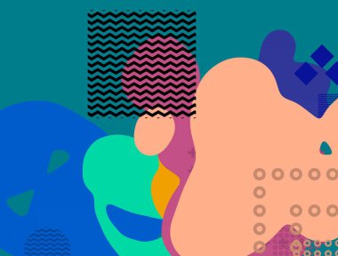 Soyut arka plan sanatı. 3 boyutlu illüstrasyon. Çok renkli arkaplan. Çağdaş sanat. Sanatsal dijital palet.