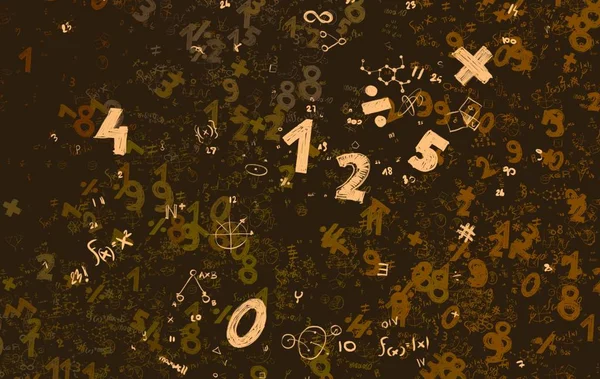 Matematica Illustrazione Sfondo Astratto Con Numeri Copiare Spazio — Foto Stock