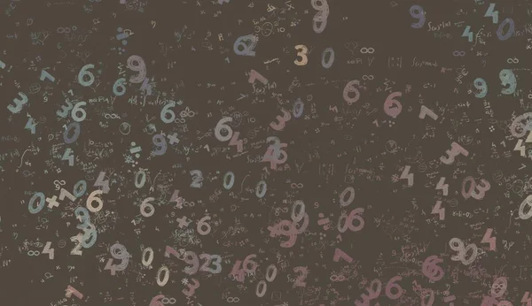 Matemática Ilustração Fundo Abstrato Com Números Espaço Cópia — Fotografia de Stock