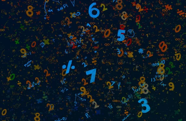 Matemática Ilustração Fundo Abstrato Com Números Espaço Cópia — Fotografia de Stock