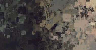 Soyut arka plan sanatı. 2D çizim. Etkileyici yağlı boya resim. Tuvalde fırça darbeleri. Modern sanat. Çok renkli arkaplan. Çağdaş sanat. İfade. Sanatsal dijital palet.