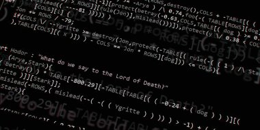 Yazılım geliştirici programlama kodu. Soyut modern sanal bilgisayar senaryosu. Masaüstü ekranında yazılım geliştirici programcının çalışması 