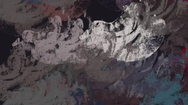 Soyut arka plan sanatı. 2D çizim. Etkileyici yağlı boya resim. Tuvalde fırça darbeleri. Modern sanat. Çok renkli arkaplan. Çağdaş sanat. İfade. Sanatsal dijital palet.