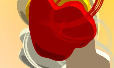 Soyut arka plan sanatı. 3 boyutlu illüstrasyon. Çok renkli arkaplan. Çağdaş sanat. Sanatsal dijital palet.