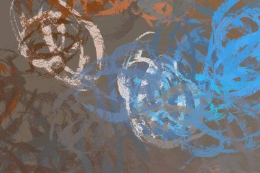 Soyut arka plan sanatı. 2D çizim. Etkileyici yağlı boya resim. Tuvalde fırça darbeleri. Modern sanat. Çok renkli arkaplan. Çağdaş sanat. İfade. Sanatsal dijital palet.