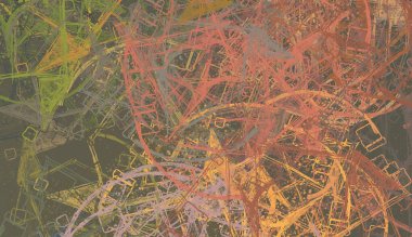 Soyut arka plan sanatı. 2D çizim. Etkileyici yağlı boya resim. Tuvalde fırça darbeleri. Modern sanat. Çok renkli arkaplan. Çağdaş sanat. İfade. Sanatsal dijital palet.