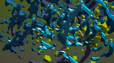 Soyut arka plan sanatı. 3 boyutlu illüstrasyon. Tuvalde fırça darbeleri. Çok renkli arkaplan. Çağdaş sanat. Sanatsal dijital palet.