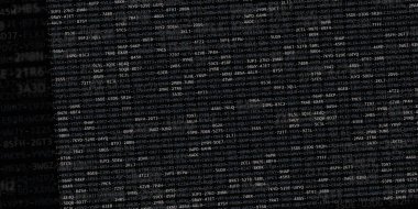 Yazılım geliştirici programlama kodu. Soyut modern sanal bilgisayar senaryosu. Masaüstü ekranında yazılım geliştirici programcının çalışması 