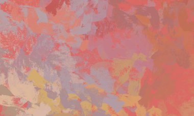 Soyut arka plan sanatı. 2D çizim. Etkileyici yağlı boya resim. Tuvalde fırça darbeleri. Modern sanat. Çok renkli arkaplan. Çağdaş sanat. İfade. Sanatsal dijital palet.