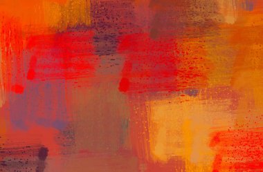 Soyut arka plan sanatı. 2D çizim. Etkileyici yağlı boya resim. Tuvalde fırça darbeleri. Modern sanat. Çok renkli arkaplan. Çağdaş sanat. İfade. Sanatsal dijital palet.