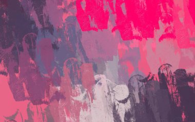 Soyut arka plan sanatı. 2D çizim. Etkileyici yağlı boya resim. Tuvalde fırça darbeleri. Modern sanat. Çok renkli arkaplan. Çağdaş sanat. İfade. Sanatsal dijital palet.