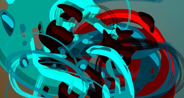 抽象的背景画 3Dイラスト キャンバス上のブラシストローク 多色の背景 現代美術 芸術的なデジタルパレット — ストック写真