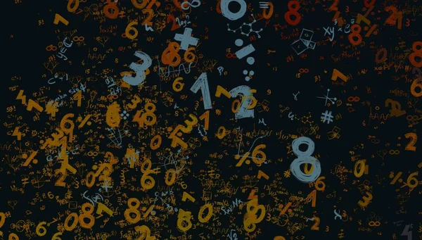 Math Ilustración Abstract Background Numbers Copy Space — Foto de Stock