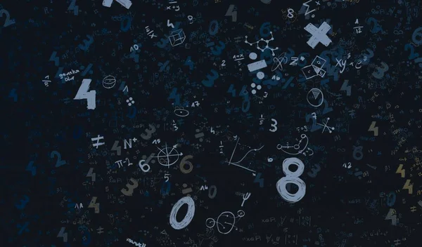 Math Illustration Abstract Background Numbers Copy Space — kuvapankkivalokuva