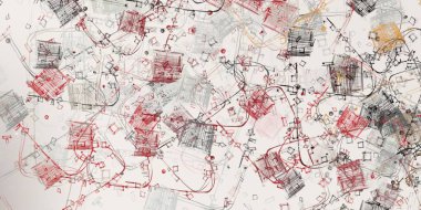 Soyut arka plan sanatı. 2D çizim. Etkileyici yağlı boya resim. Tuvalde fırça darbeleri. Modern sanat. Çok renkli arkaplan. Çağdaş sanat. İfade. Sanatsal dijital palet.