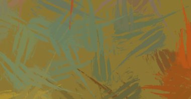 Soyut arka plan sanatı. 2D çizim. Etkileyici yağlı boya resim. Tuvalde fırça darbeleri. Modern sanat. Çok renkli arkaplan. Çağdaş sanat. İfade. Sanatsal dijital palet.