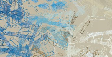 Soyut arka plan sanatı. 2D çizim. Etkileyici yağlı boya resim. Tuvalde fırça darbeleri. Modern sanat. Çok renkli arkaplan. Çağdaş sanat. İfade. Sanatsal dijital palet.