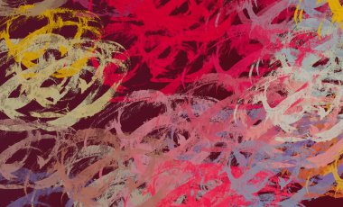 Soyut arka plan sanatı. 2D çizim. Etkileyici yağlı boya resim. Tuvalde fırça darbeleri. Modern sanat. Çok renkli arkaplan. Çağdaş sanat. İfade. Sanatsal dijital palet.
