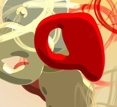 Soyut arka plan sanatı. 3 boyutlu illüstrasyon. Tuvalde fırça darbeleri. Çok renkli arkaplan. Çağdaş sanat. Sanatsal dijital palet.